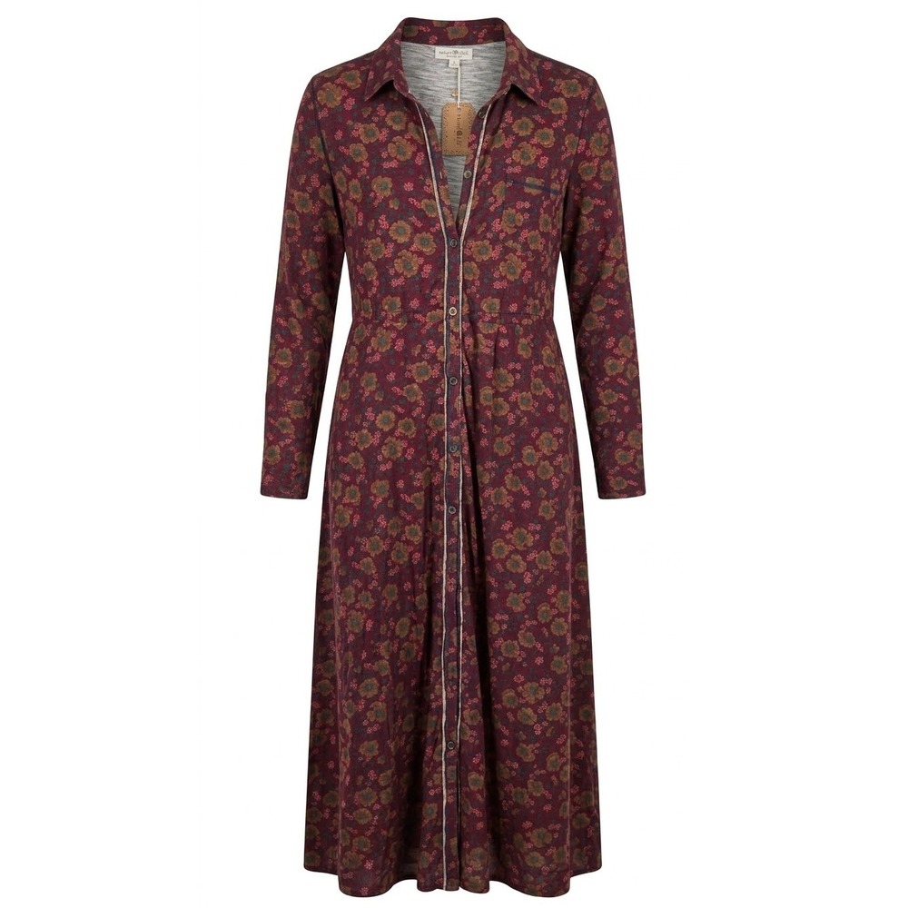 NWT Natural Life Floral Maxi Dress Women Large Burgundy‎ Boho LHDRS002463